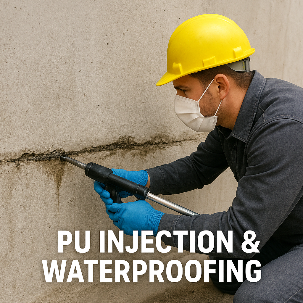 PU injection waterproofing services in Dubai